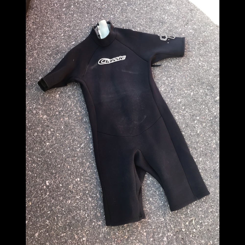 Black wetsuit shirty spring suit large